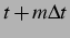 $ t+m \Delta t$
