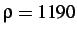 $ \rho = 1190$