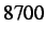 $ 8700$