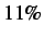 $ 11\%$