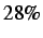$ 28\%$