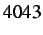 $ 4043$