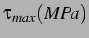$ \tau_{max} (MPa)$